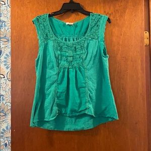Meadow Rue green tank blouse